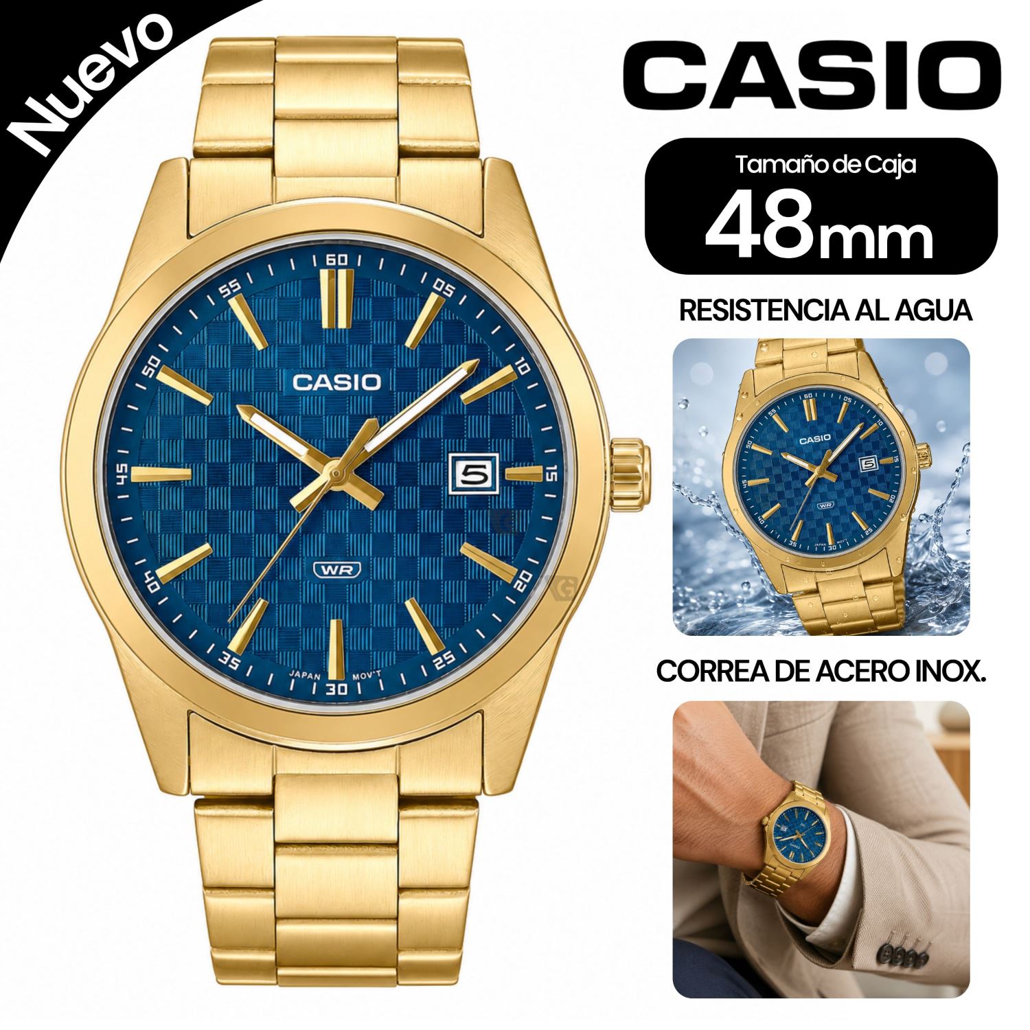 Reloj Casio Para Hombre MTP-VD03G-2A