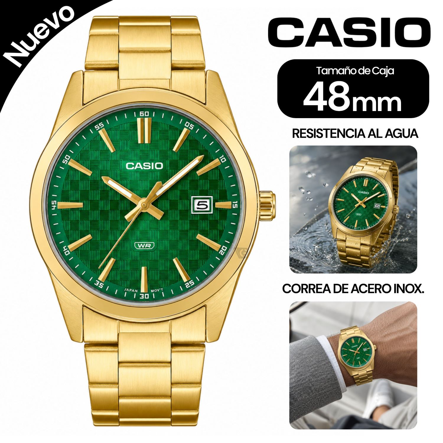 Reloj Casio Para Hombre MTP-VD03G-3A