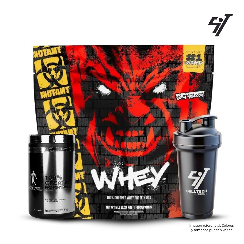 Mutant Whey 5lb Vainilla+Creatina Kevin Levrone 500gr+Shaker