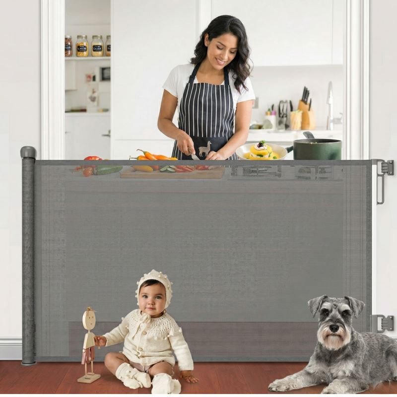 Puerta de Seguridad Retractil Reja Bebe Niños Mascota Interior Exterior