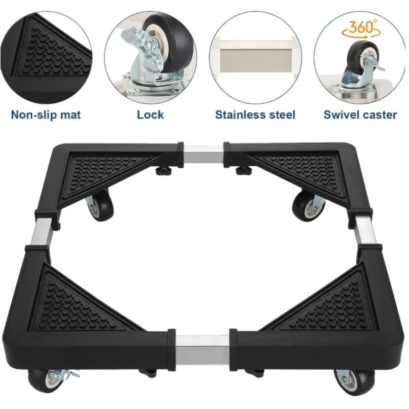 Soporte para Lavadora con Ruedas Base ajustable para Cocina Refrigeradora