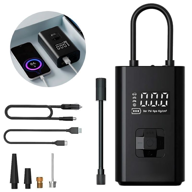 Inflador de Llanta Compresor de Aire Luz Led Recargable C05