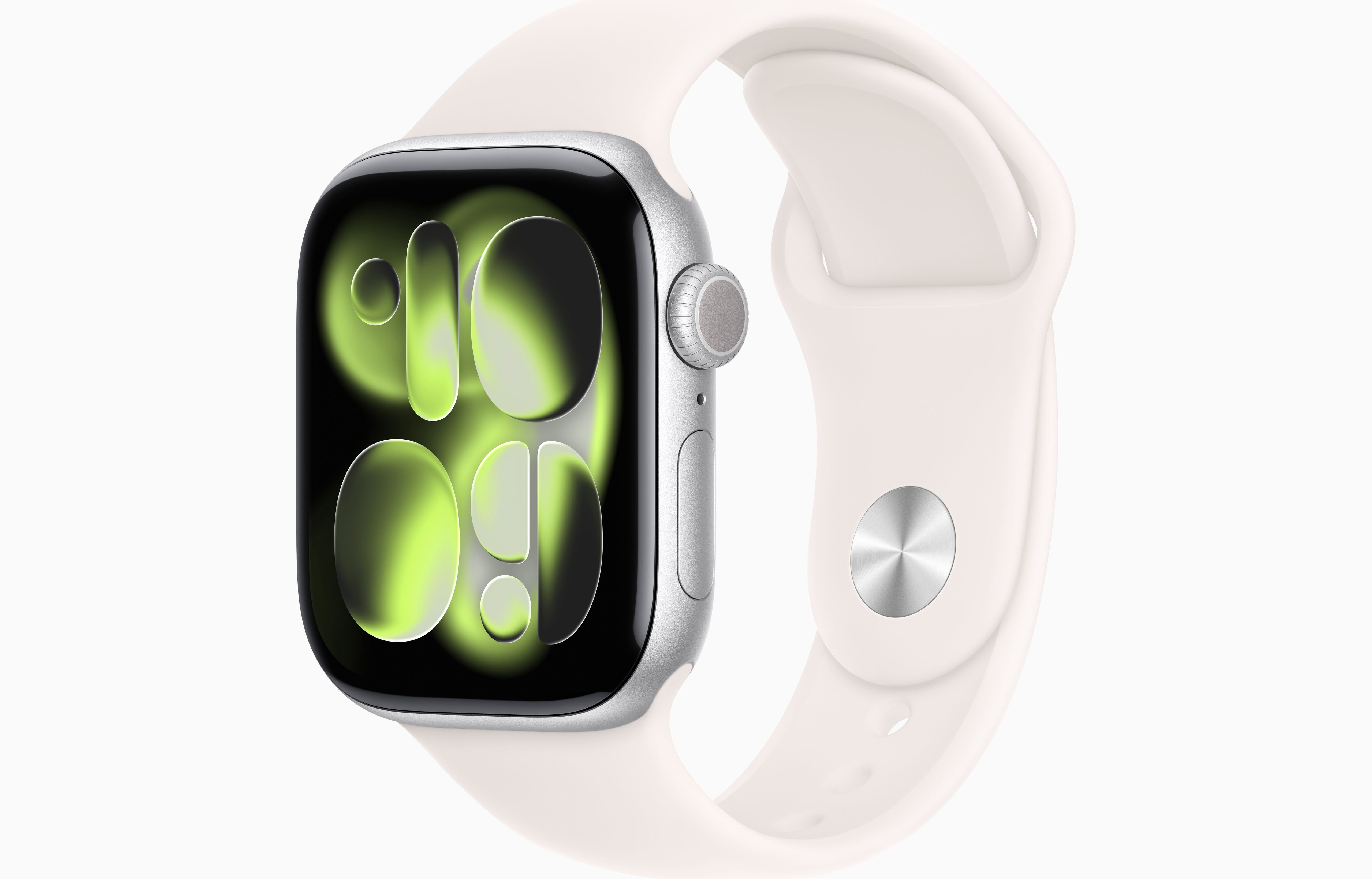 Apple Watch Series 11 GPS 42mm Silver Sport Band Light Blush Talla M/L