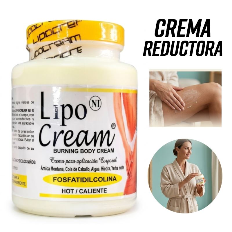 Crema reductora Lipo Cream Amarillo Lipocream Quema Grasa
