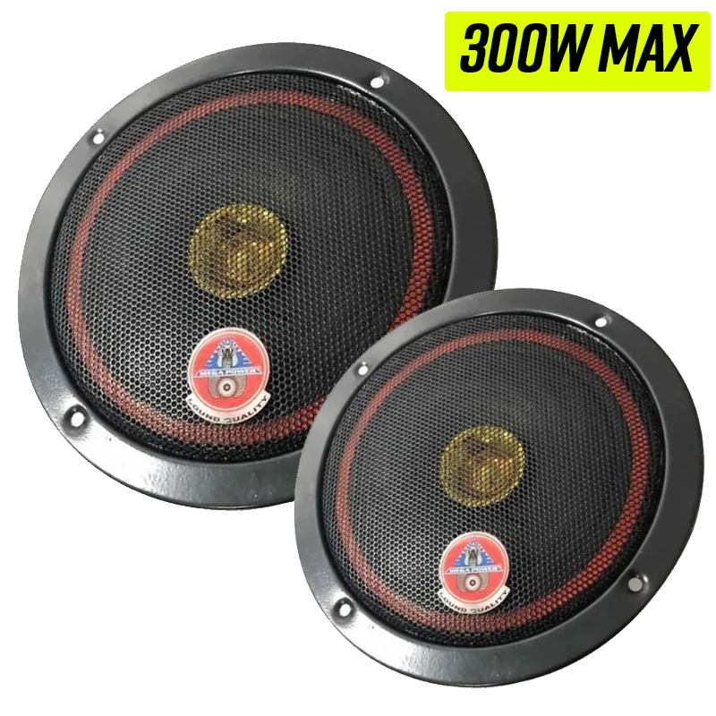 Set Parlantes redondos 6" para Auto 300w MAX 16 CM 6-1/2"