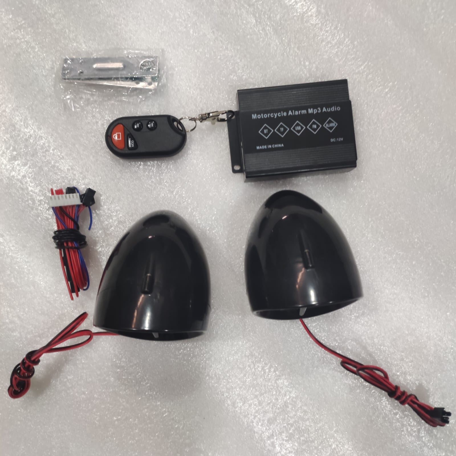 Kit Parlante Bocina Bluetooth Alarma para Moto con Control Remoto - Promart