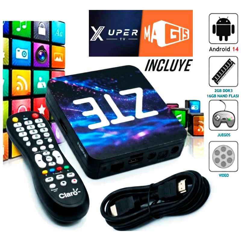 BOX z8 zte Convertidor TV Android con Magis Xuper TV