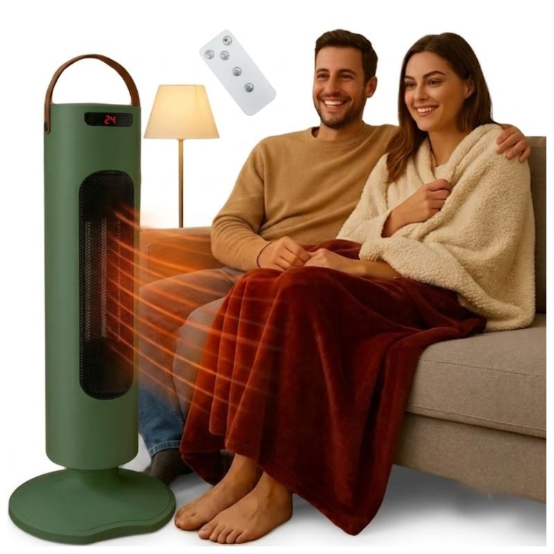 Calefactor Eléctrico grande calentador de aire Estufa portatil 55cm 2000w