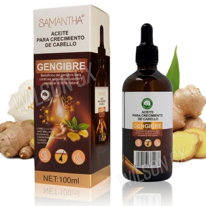 Aceite De Jengibre Para Crecimiento Del Cabello Y Contra Caida 100ml