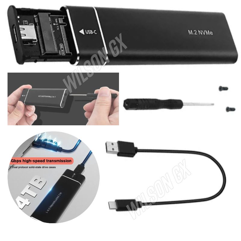 Case Para Disco SSD M.2 Nvme Ngff Gen 2 Tipo C 3.1 a USB 3.0