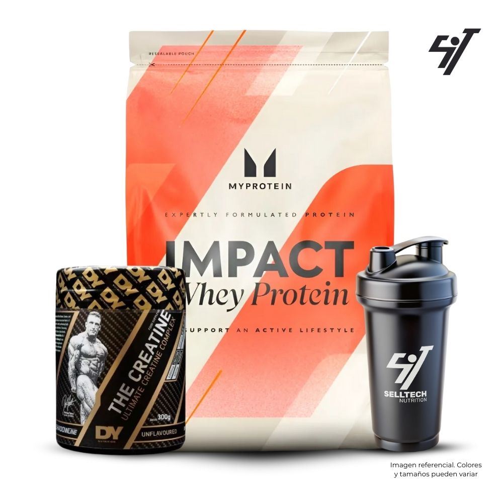 Impact Whey Protein 1kg Chocolate+Creatina Kevin Levrone 500gr+Shaker