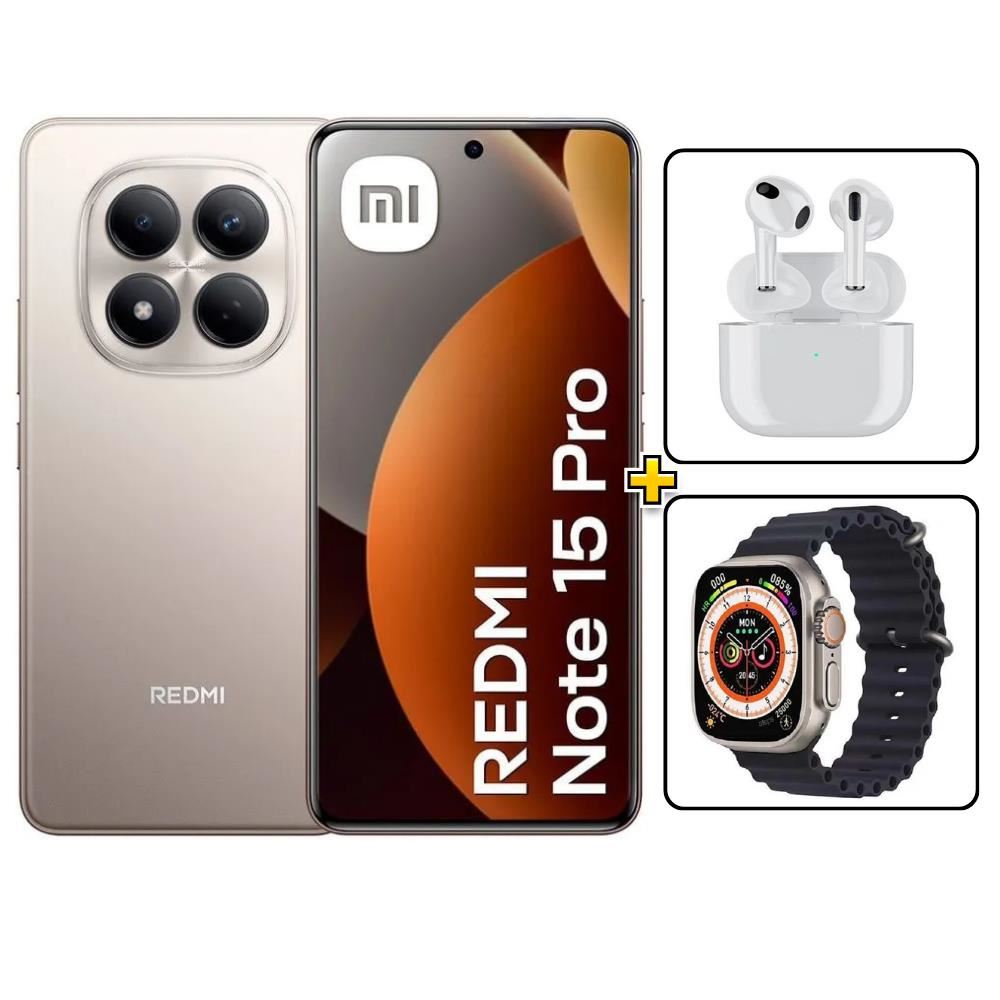 Xiaomi Redmi Note 15 Pro 4G 256GB Titanio + Audifonos + Smartwatch REGISTRADO