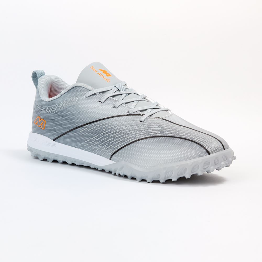 ZAPATILLAS NEW ATHLETIC FOOTBALL SLABS56 GRIS CLARO CON NARANJA