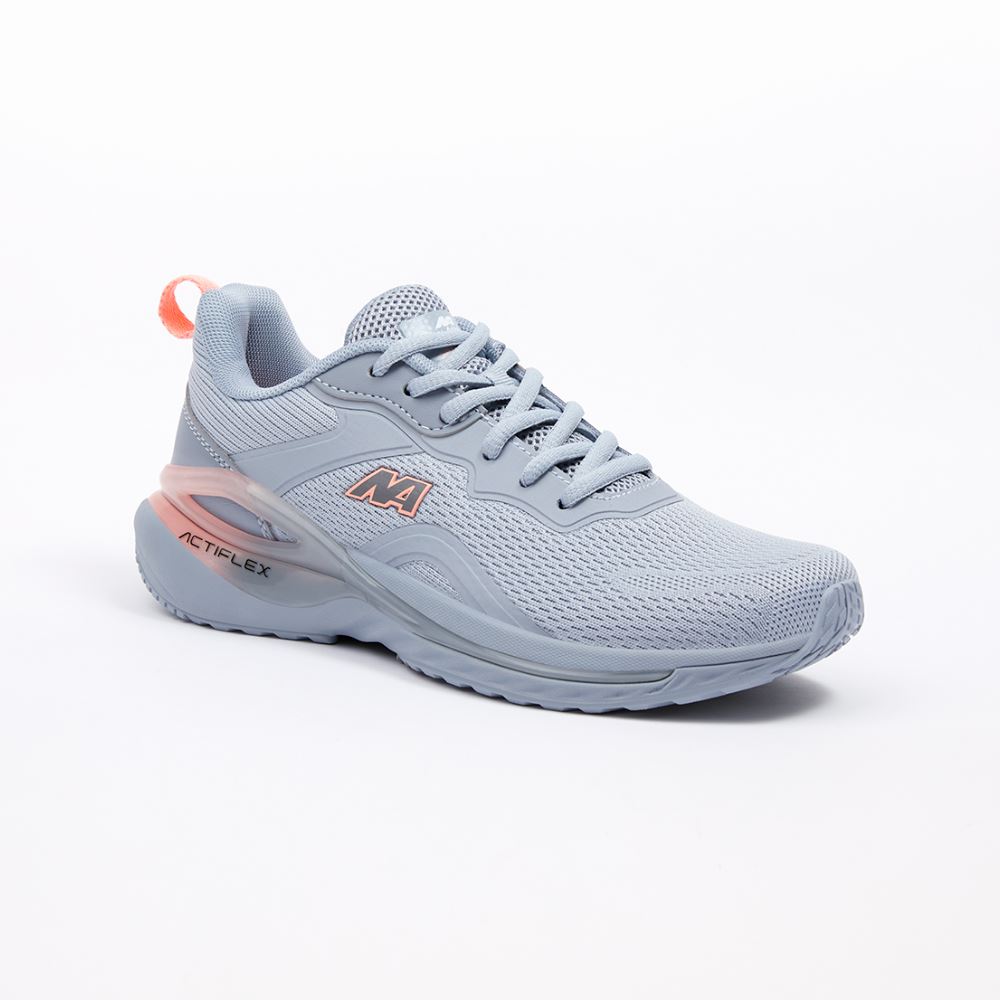 ZAPATILLAS NEW ATHLETIC RUNNING ACTIFLEX60 GRIS CON CORAL PARA