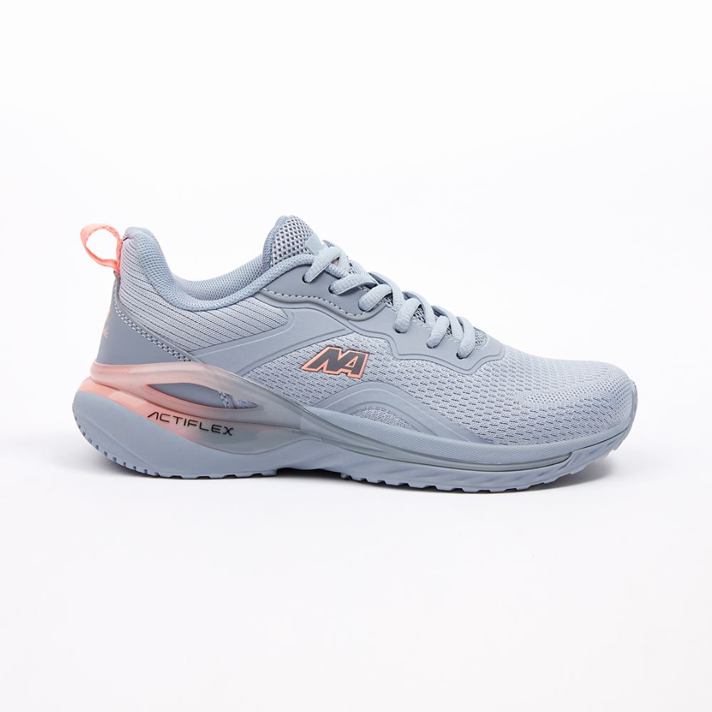 ZAPATILLAS NEW ATHLETIC RUNNING ACTIFLEX60 GRIS CON CORAL PARA