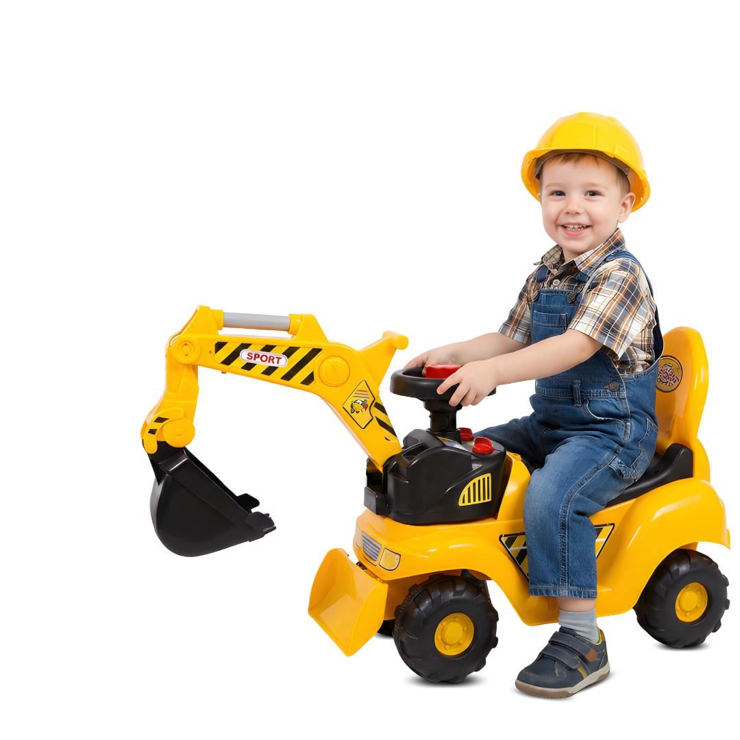 Correpasillo Didáctico «NAMAKE»  Excavadora Yellow