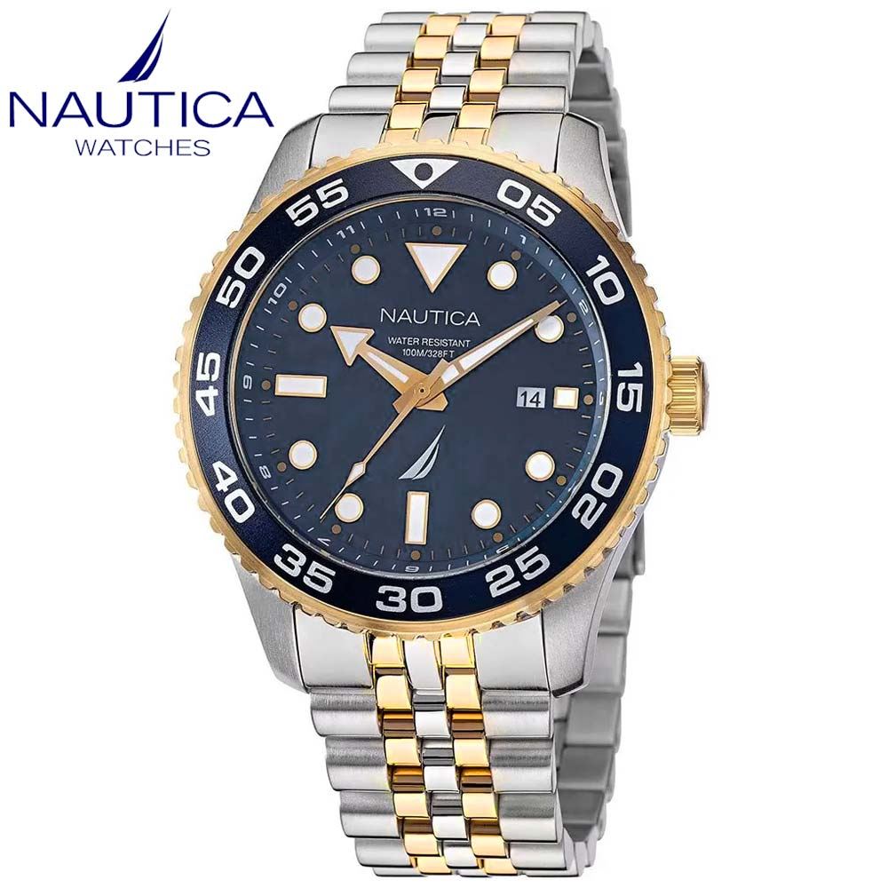Reloj Nautica Pacific Beach NAPPBF140 Fecha Acero Inoxidable Dial Azul