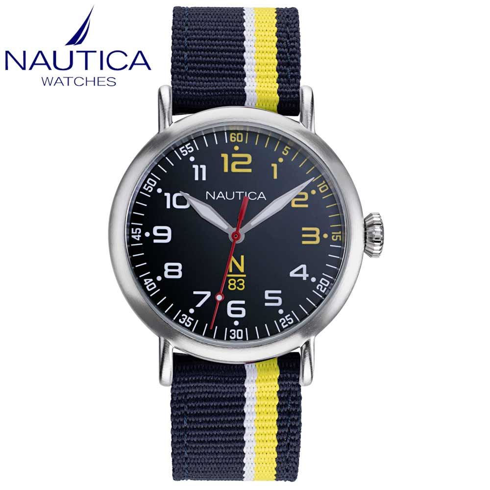 Reloj Nautica Wakeland NAPWLS907 Correa de Nylon y Dial Azul Amarillo