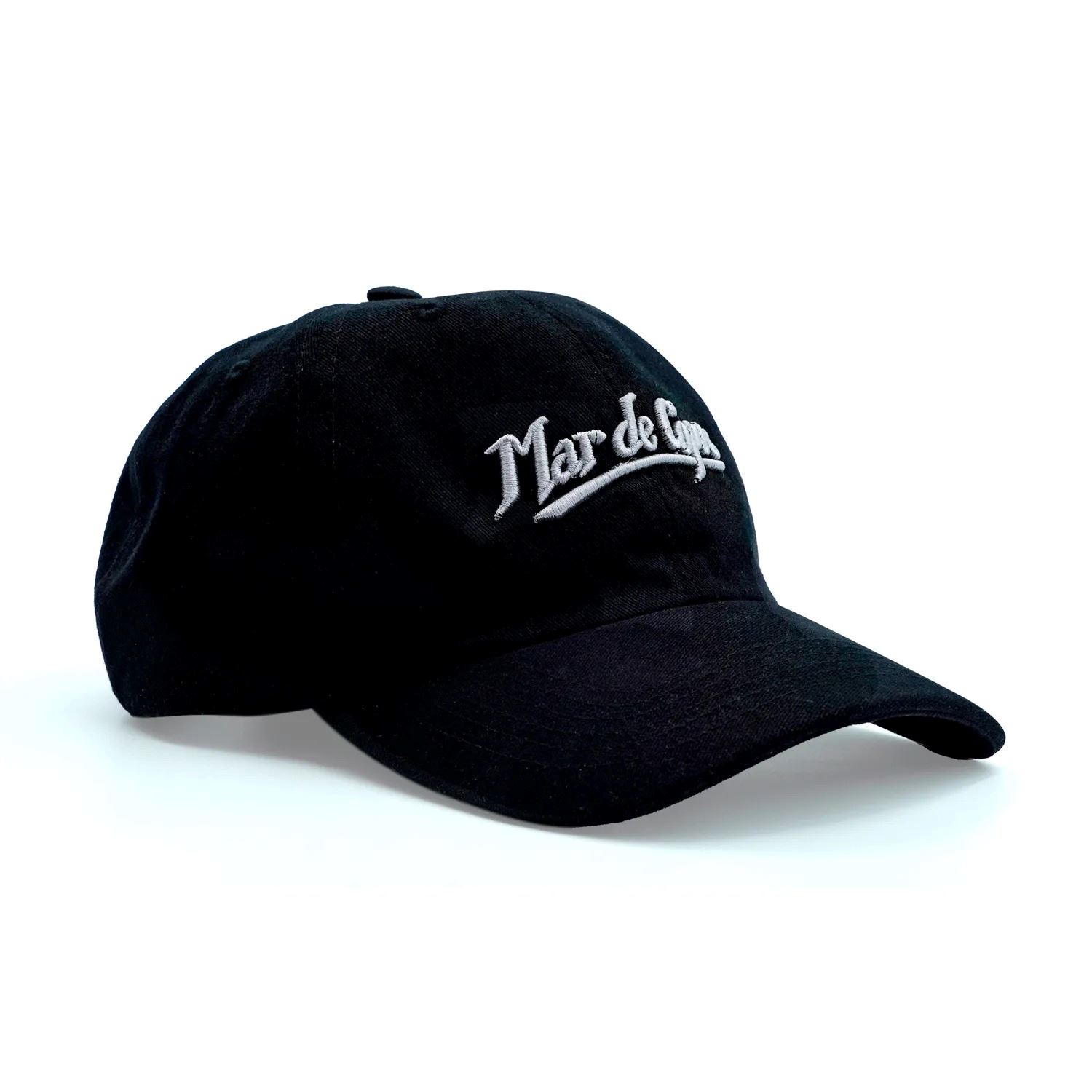 Gorra Wicho Mar De Copas Negro - Firma Y Logo Bordado Blanco