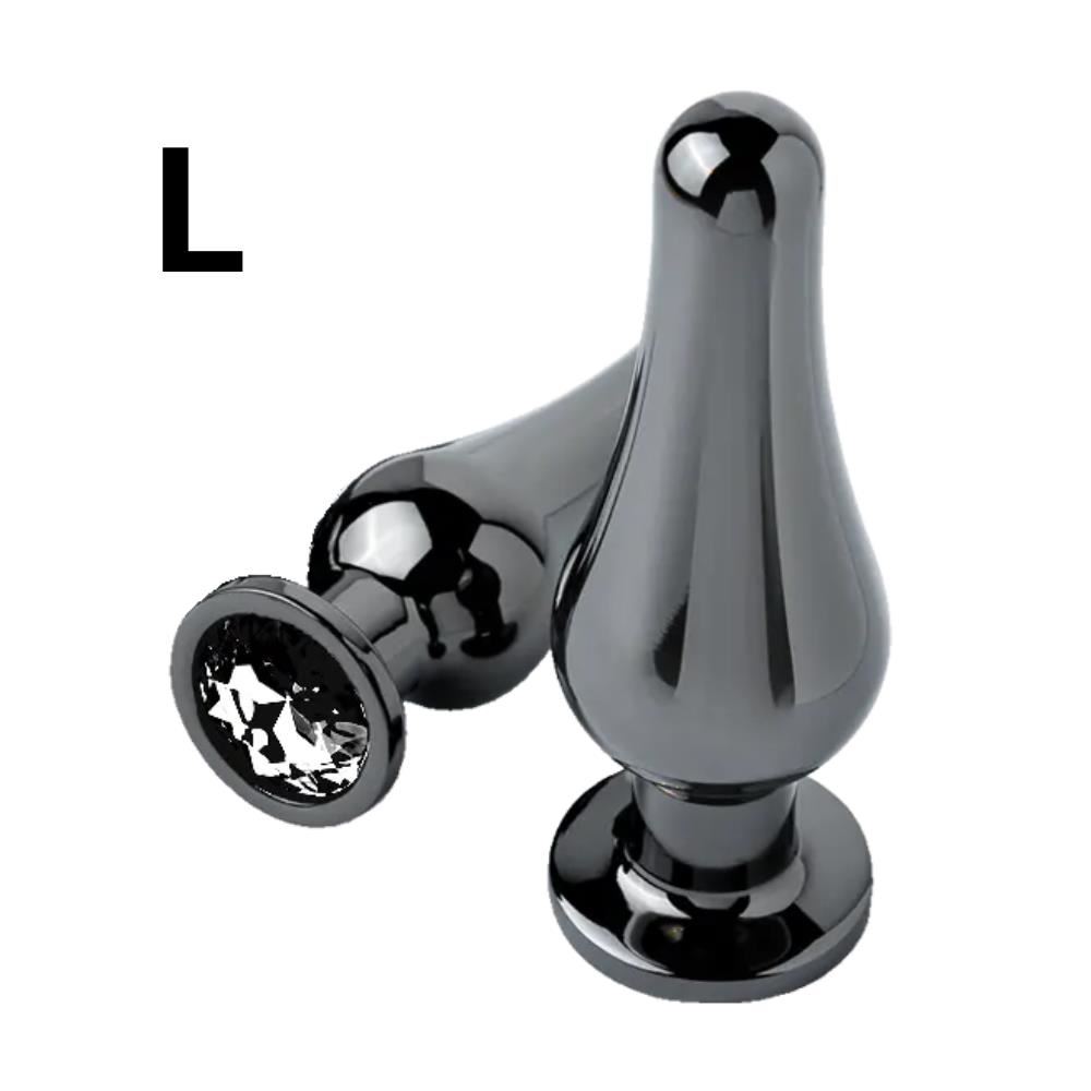 Plug Anal Dilatador Talla L Consolador Cono Negro