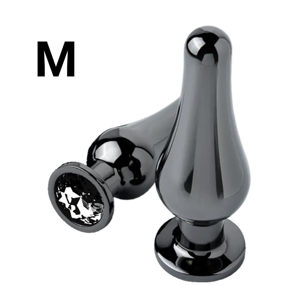 Plug Anal Dilatador Talla M Consolador Cono Negro