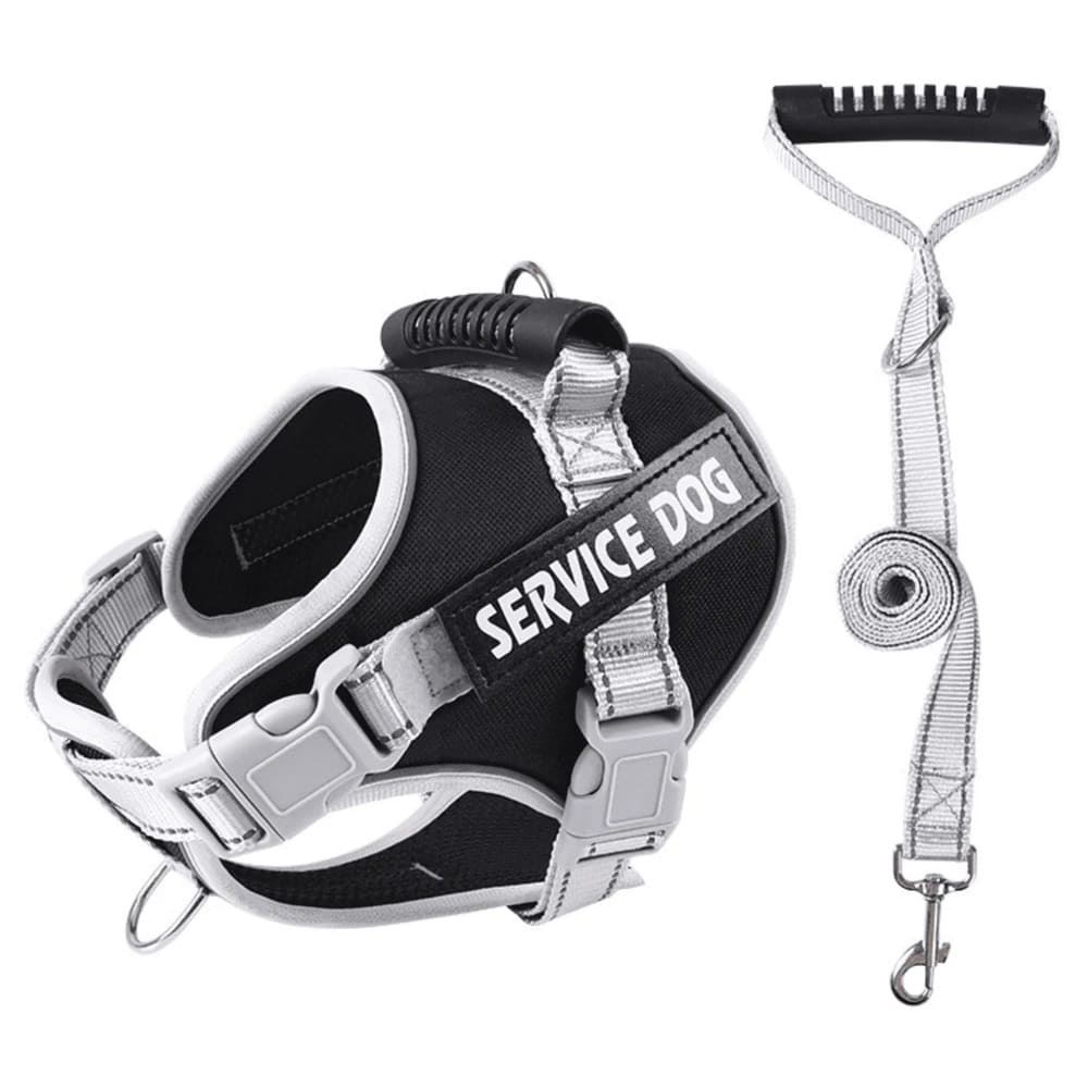 ARNÉS NEGRO TALLA L REFLECTANTE PARA PERROS CON ASA