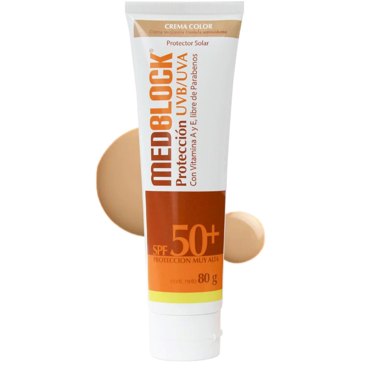 Medblock Protector Solar Con Color Spf 50+ 80 Gr