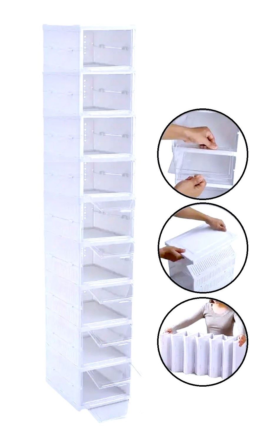 ZAPATERA PLEGABLE BLANCA 9 PISOS