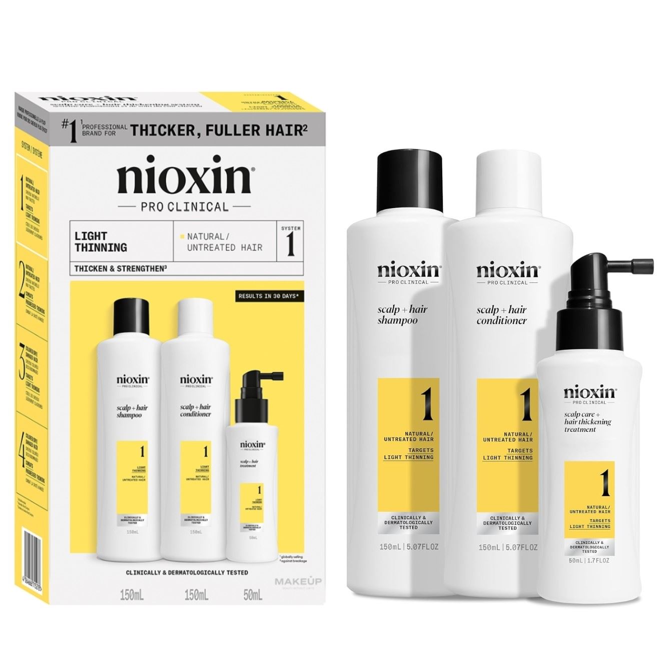 Nioxin 1 Tratamiento Densificador Anticaida Para Cabello Natural 150ml