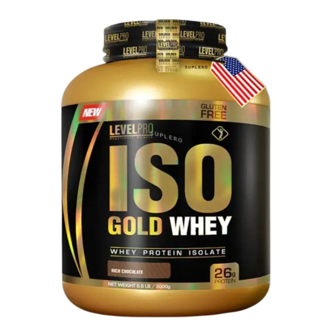 Proteina Isolate Iso Gold Whey 3KILOS Level Pro Chocolate