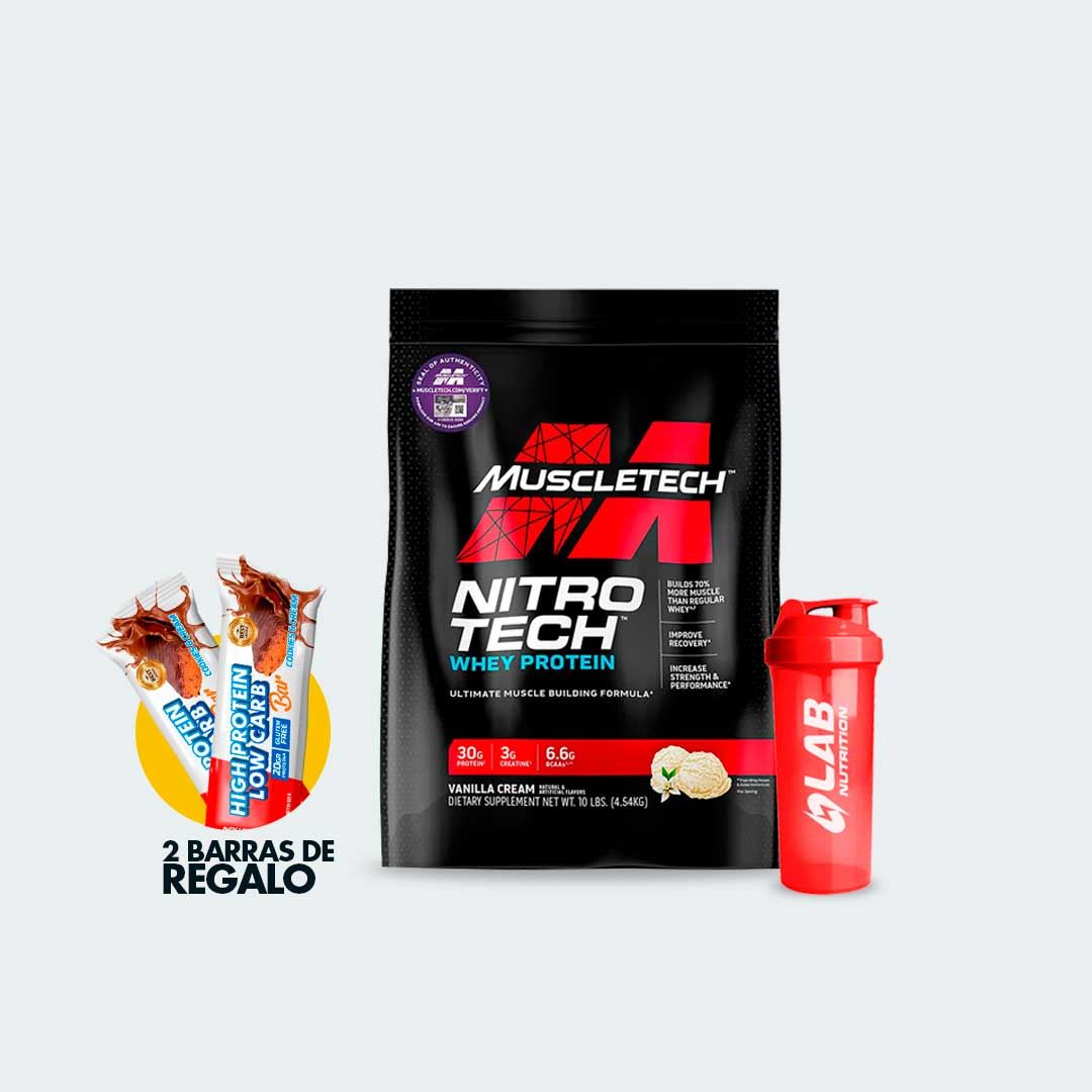 Proteina Nitro-Tech Whey Leche Muscletech 2Lb Suplemento Deportivo