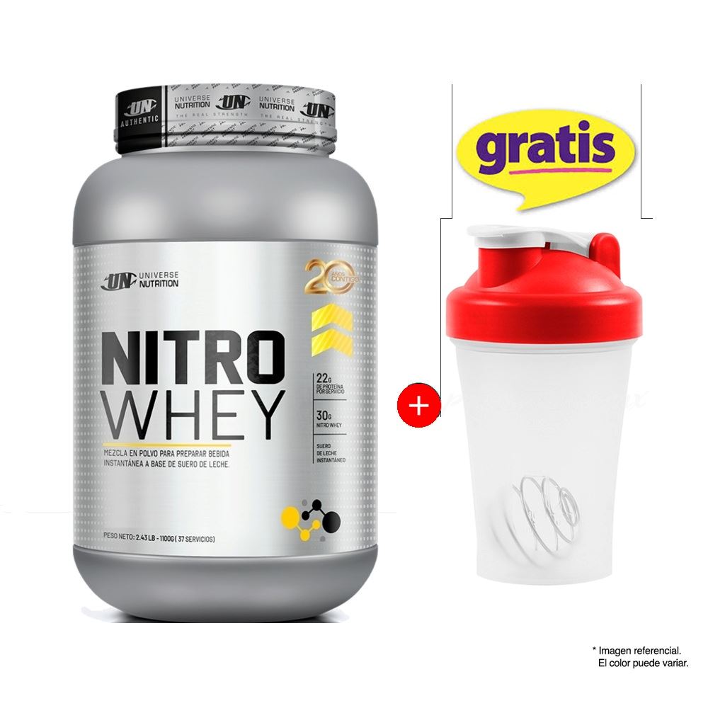 NITRO WHEY 1.1 KG PROTEINA SUERO DE LECHE CHOCOLATE