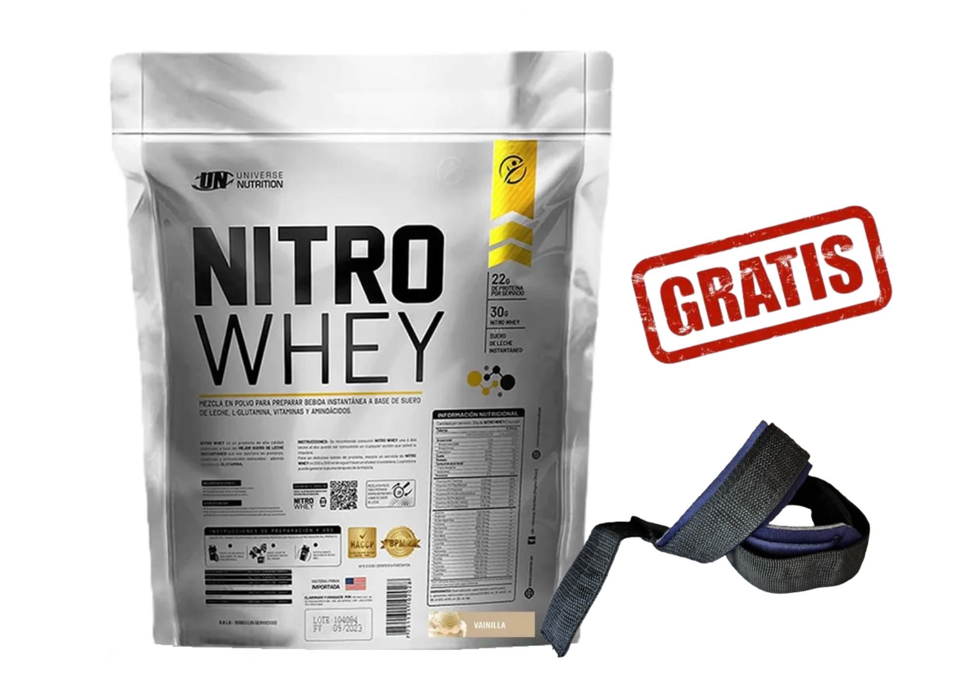 NITRO WHEY 5 KILOS VAINILLA + STRAPS
