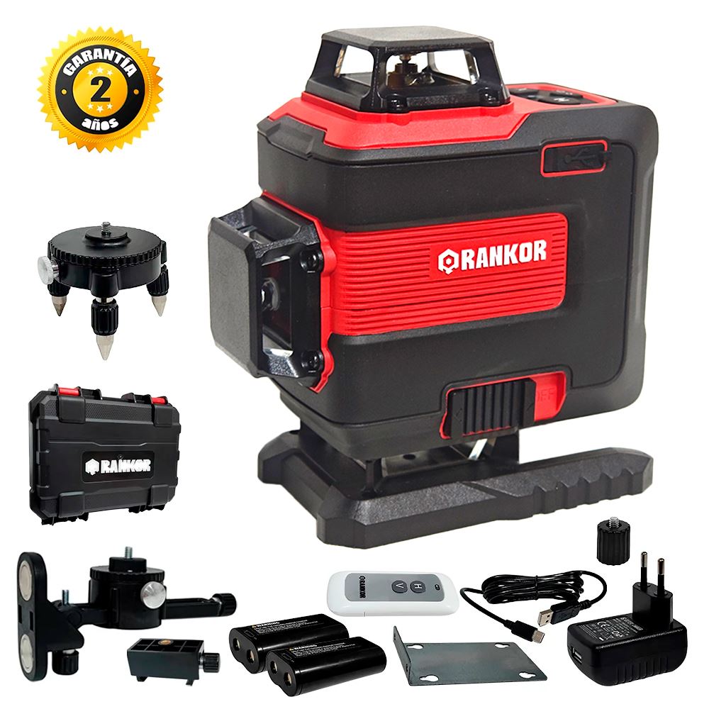 Nivel Láser 4D Verde Industrial Rankor RLG16002 16 Líneas