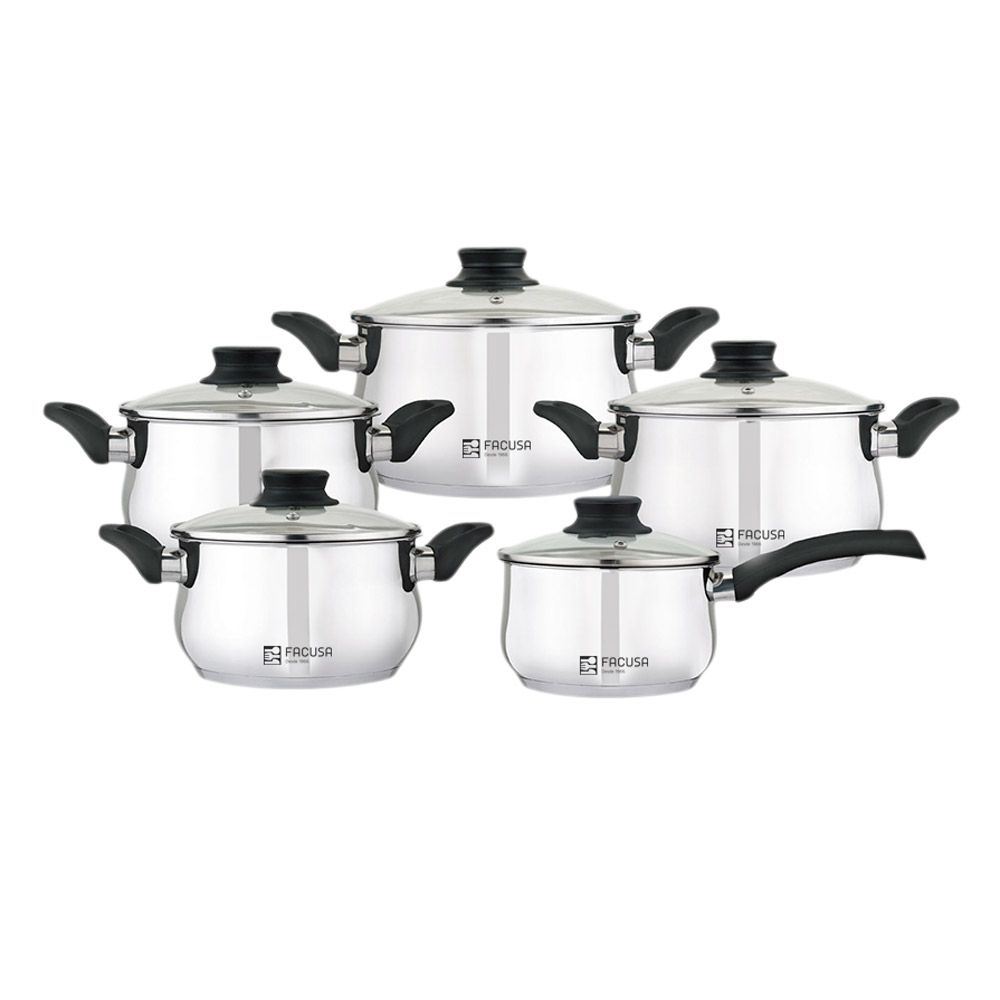 Set de Ollas 10 Piezas Valencia Facusa con Tapa de Acero Facusa - 10286441