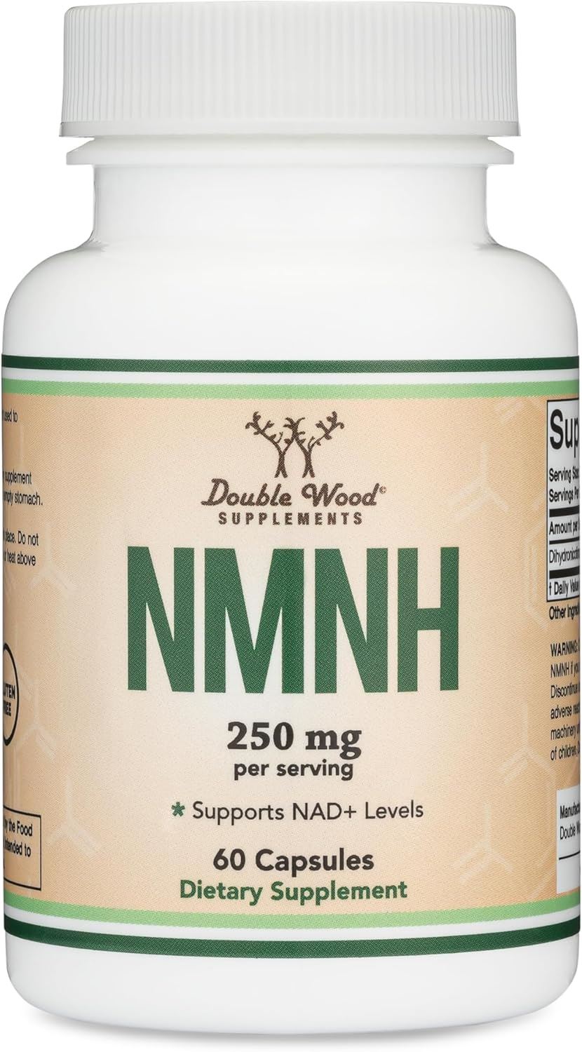 NMNH 250 mg Double Wood Supplements | 60 Cápsulas | Suplemento Dietético