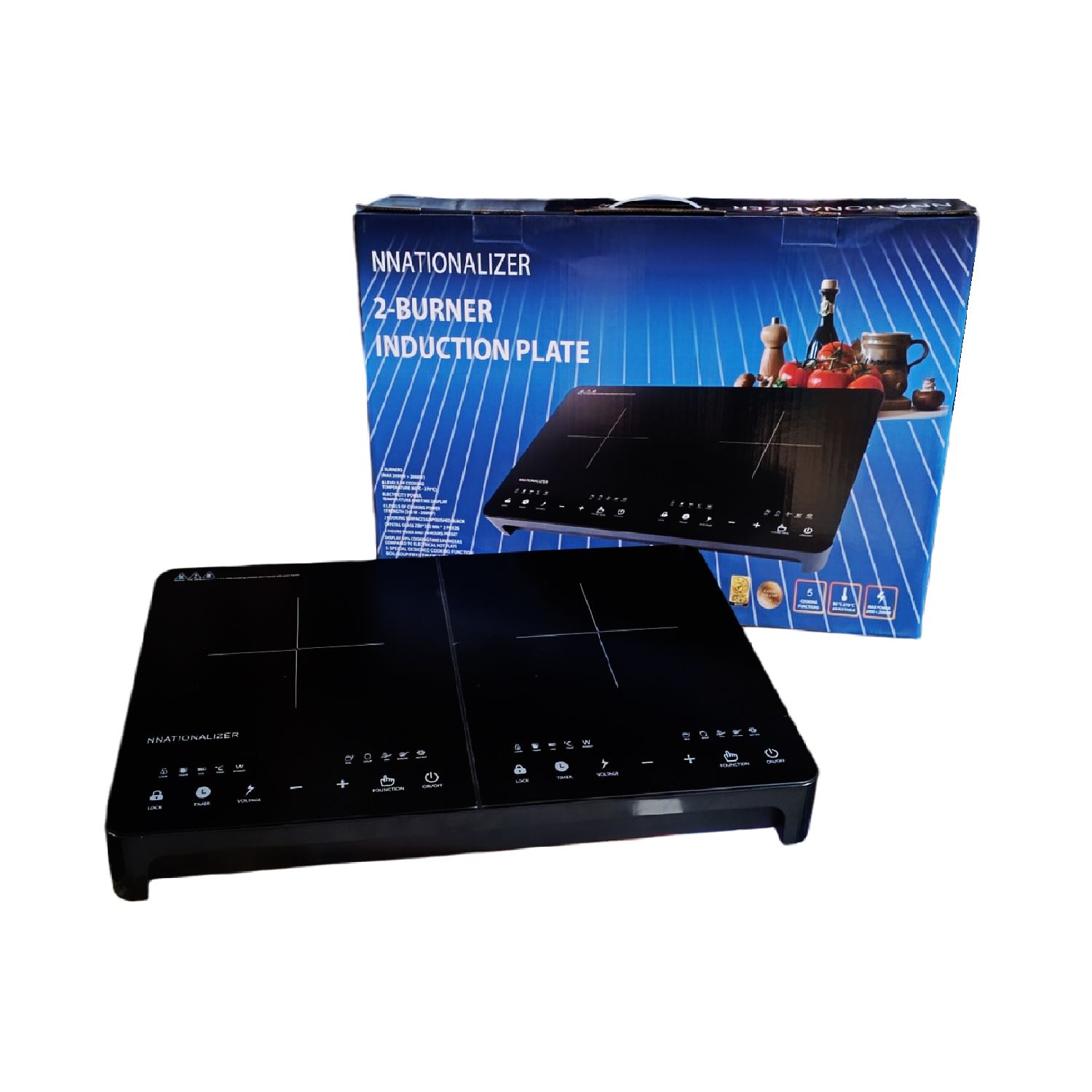 Cocina de Inducción Doble Hornilla NNationalizer 2000 + 2000 Watts NN-ALPI17