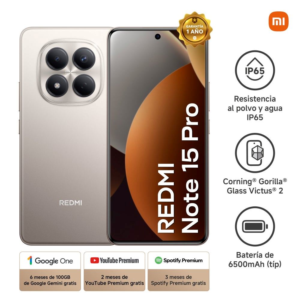 Celular Xiaomi Redmi Note 15 Pro 256GB 8GB 6.7" Gray