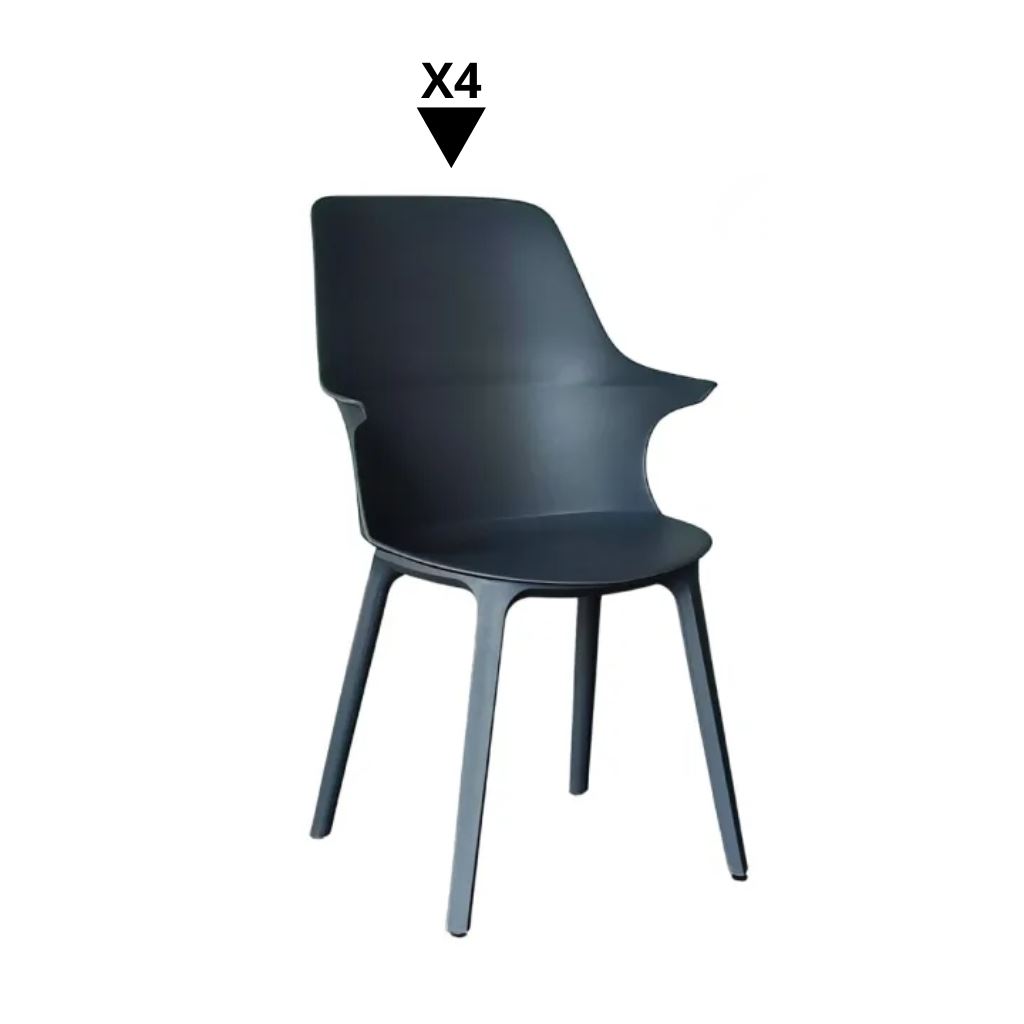 Pack 4 Sillas Novak Grafito