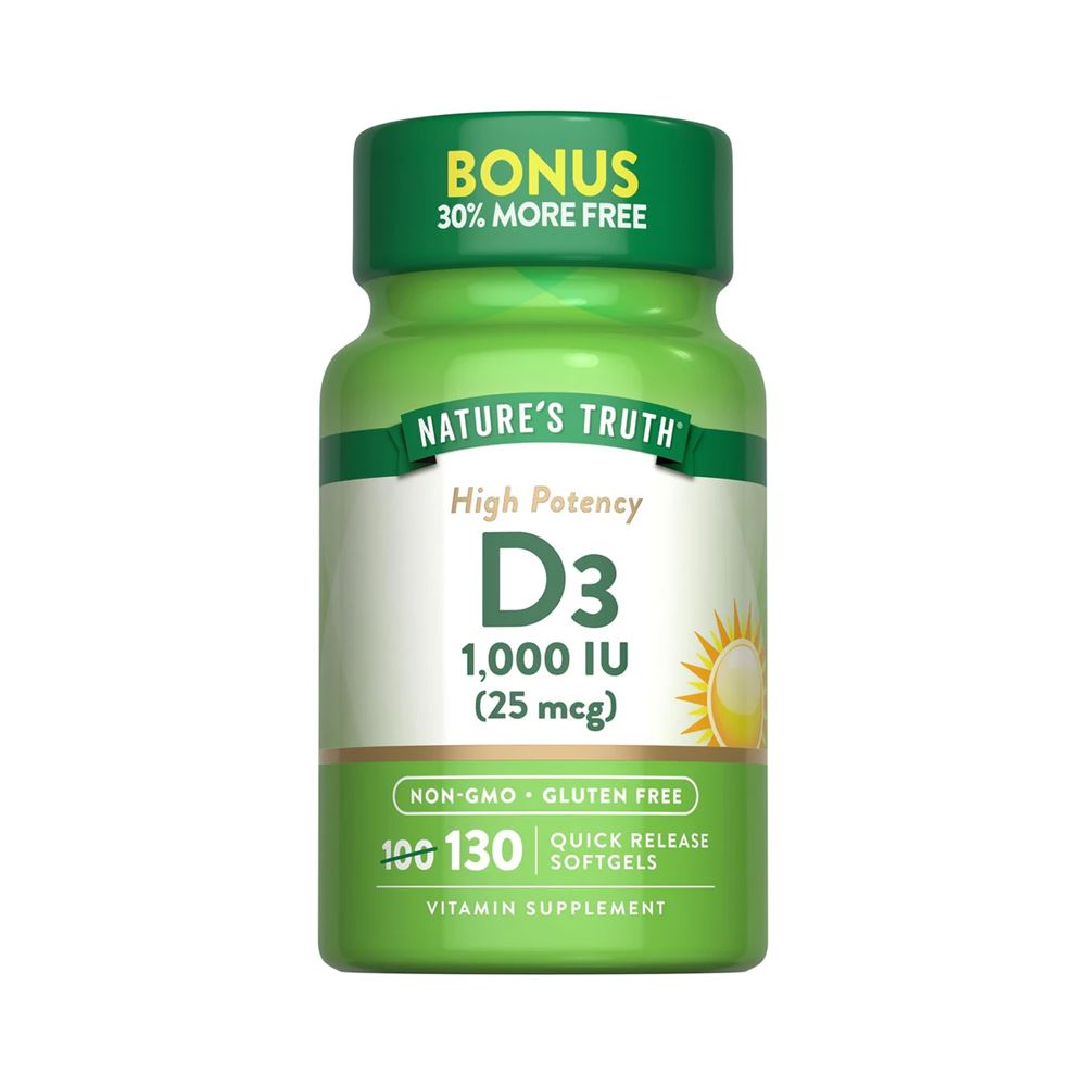 Vitamina D3 1,000 UI – 130 cápsulas Nature's Truth