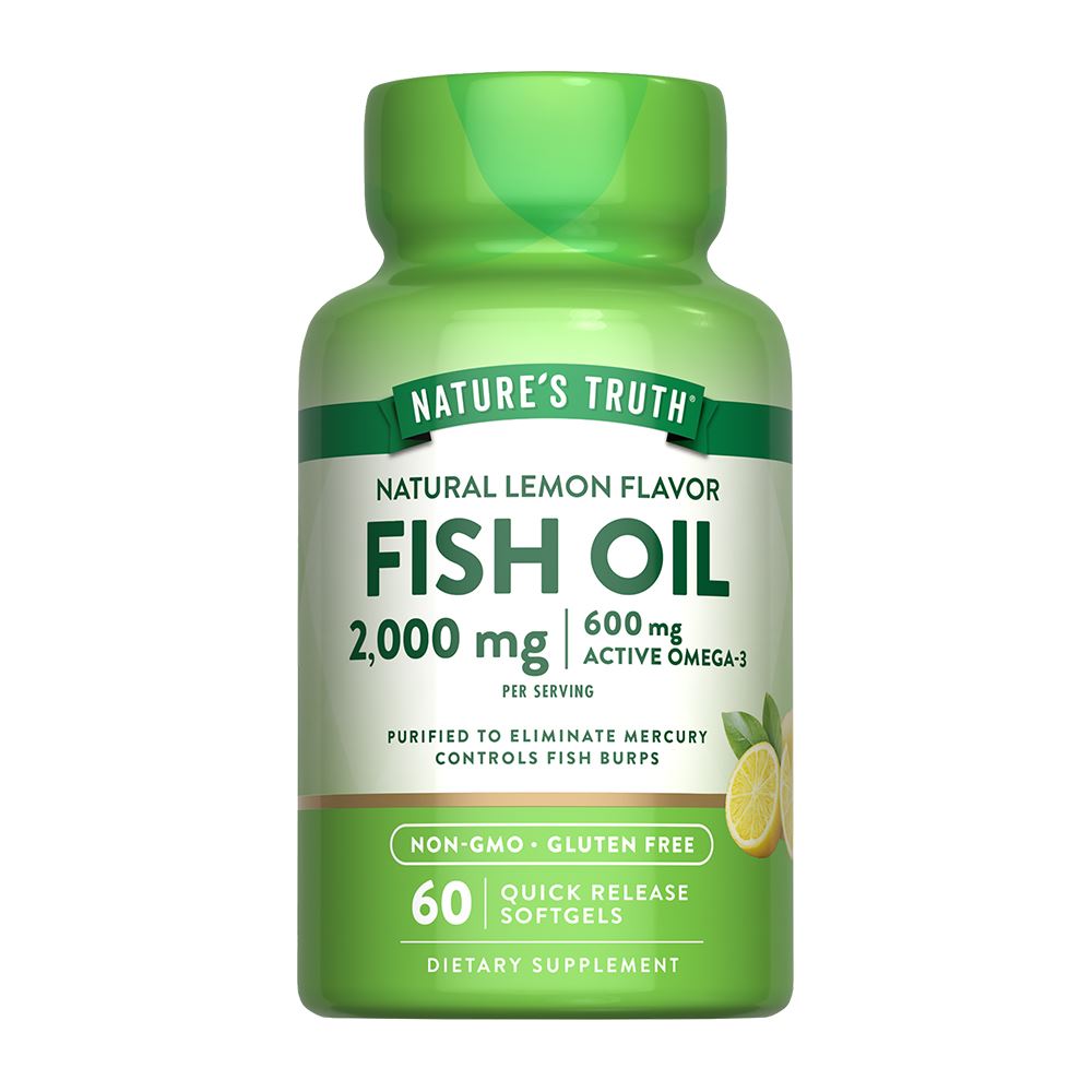 Omega 3 Fish Oil 2000mg 60 Caps. Nature's Truth