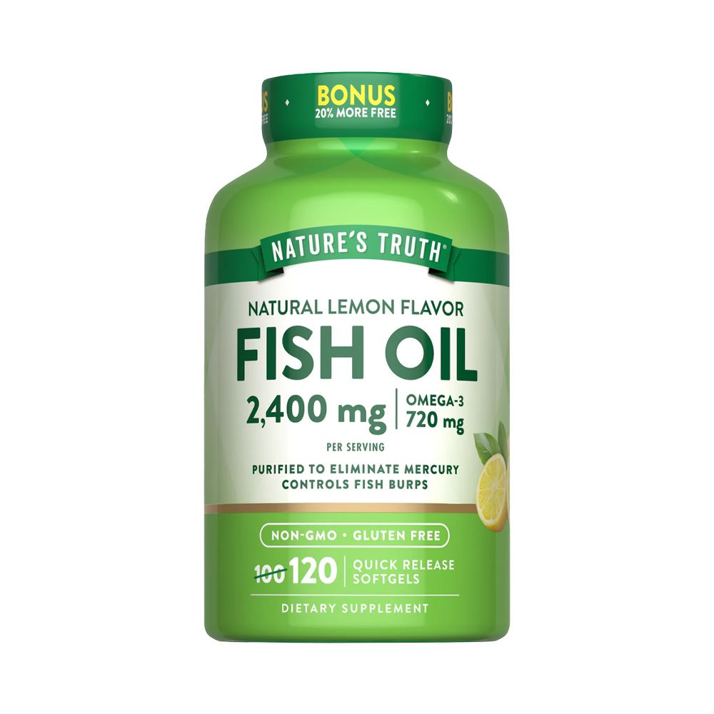 Omega 3 Fish Oil 2400mg 120 Caps. Nature's Truth