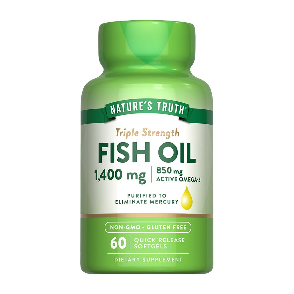Omega 3 Fish Oil 1400mg 60 Caps. Nature's Truth