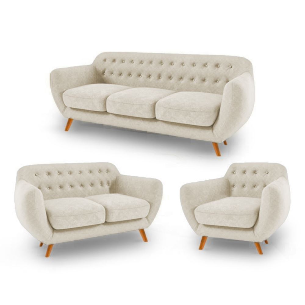 JUEGO DE SALA CERES 3-2-1 - BEIGE