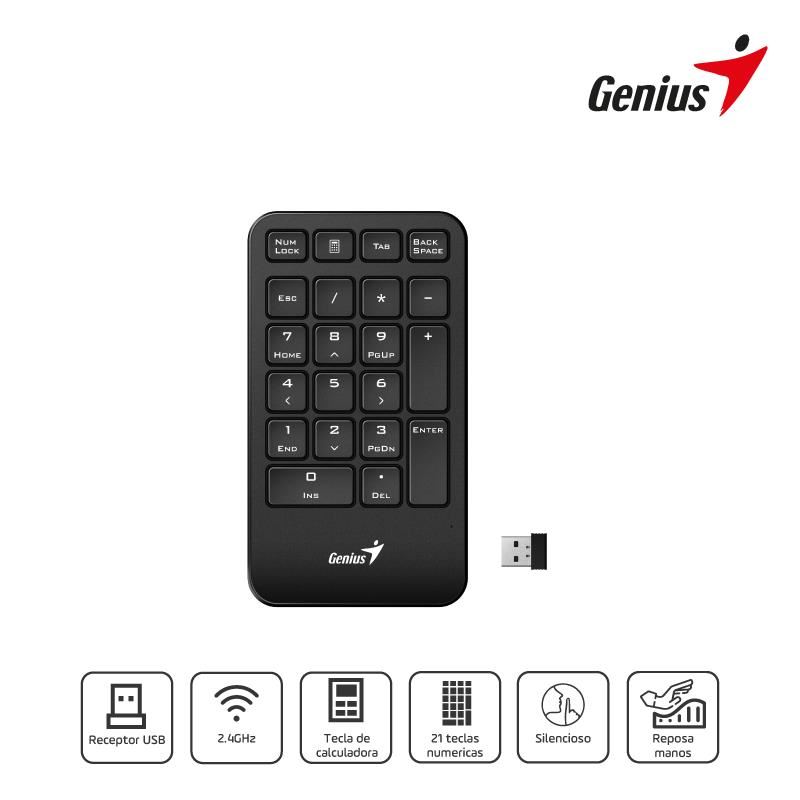 TECLADO NUMERICO GENIUS NUMPAD 1000 WIRELESS USB  BLACK