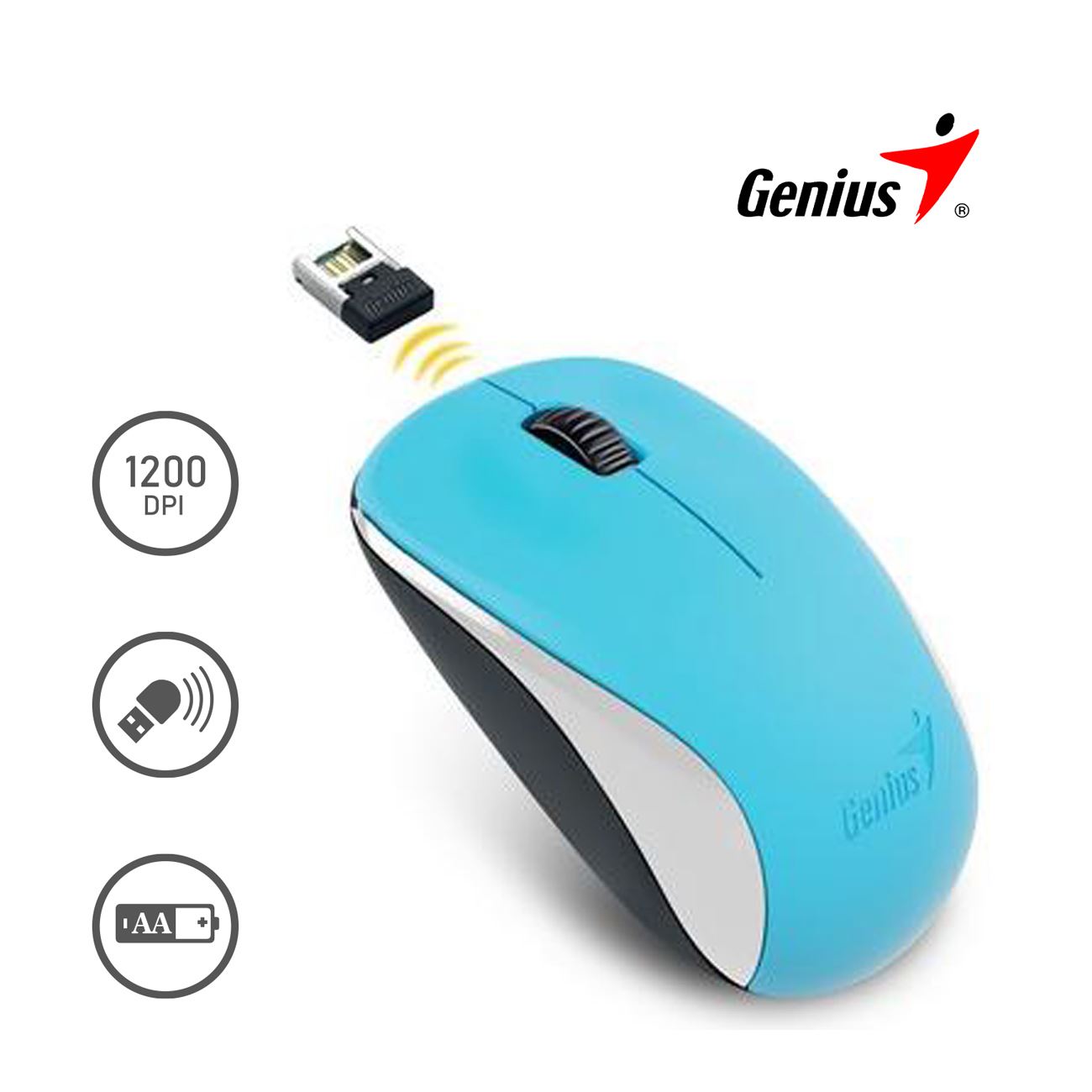 MOUSE GENIUS NX-7000 WIRELESS BLUEEYE AZUL