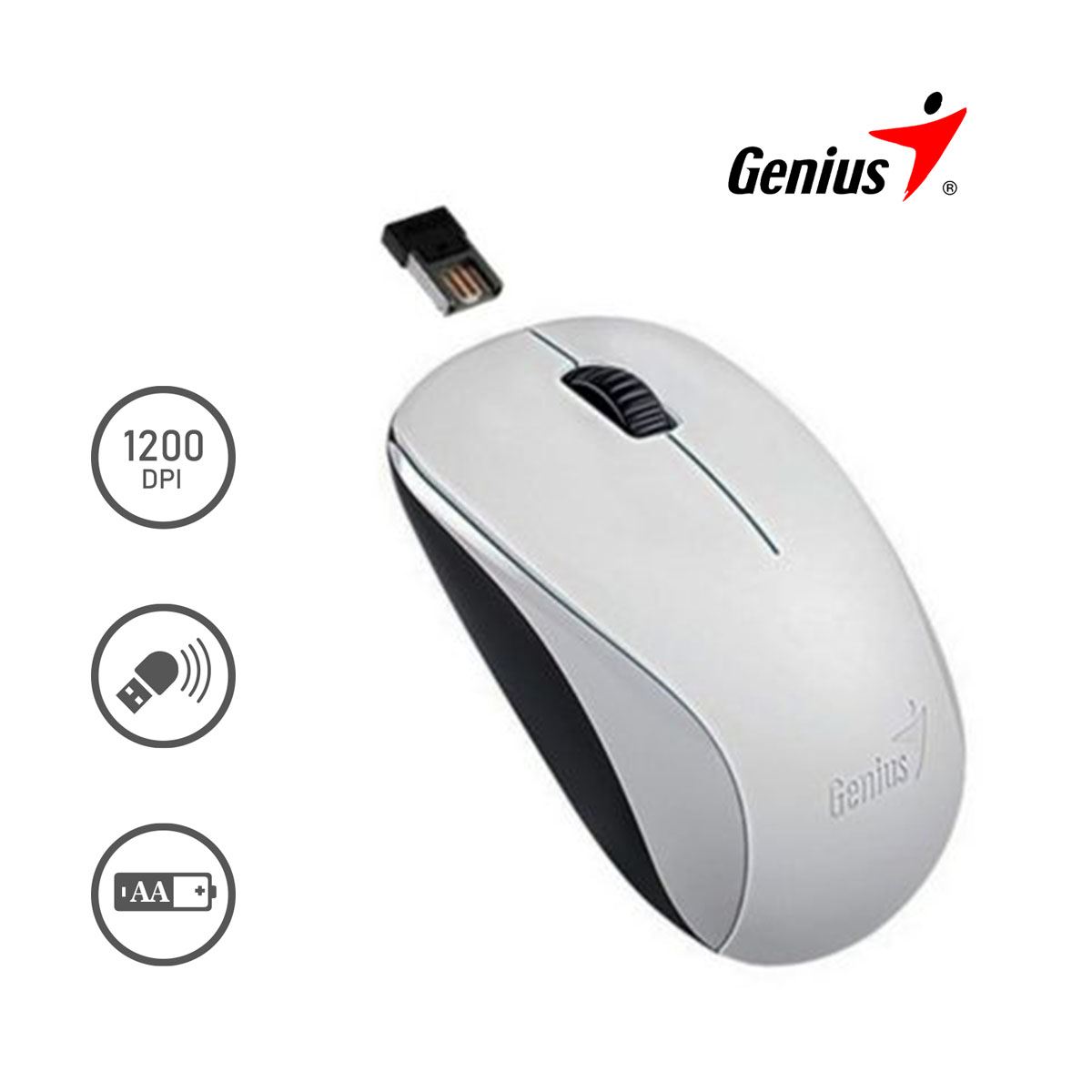 MOUSE GENIUS NX-7000 WIRELESS BLUEEYE WHITE