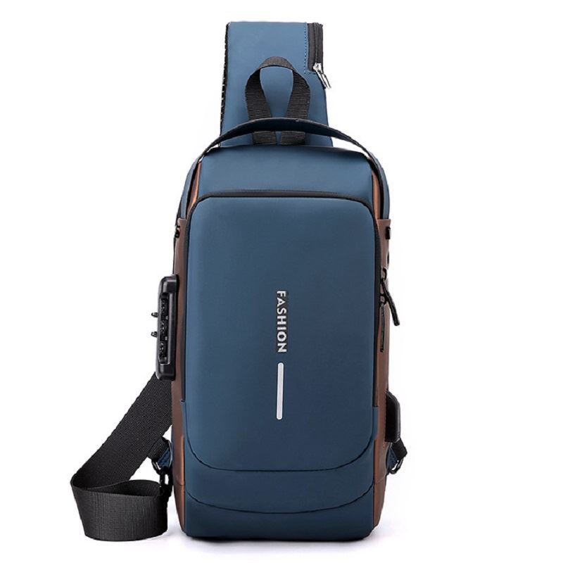 Bandolera de hombro perchero antirrobo Morral impermeable / Azul