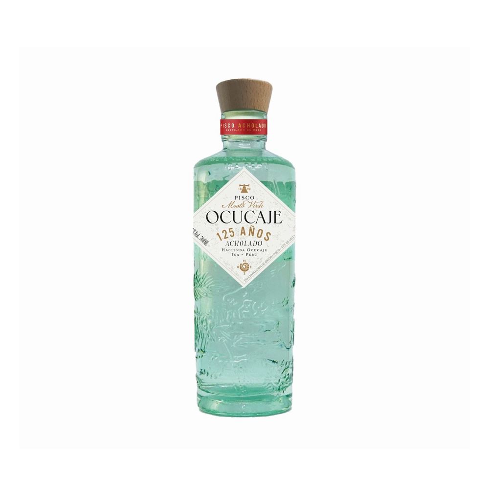 Pisco Ocucaje Mosto Verde 125 años acholado 700 ml