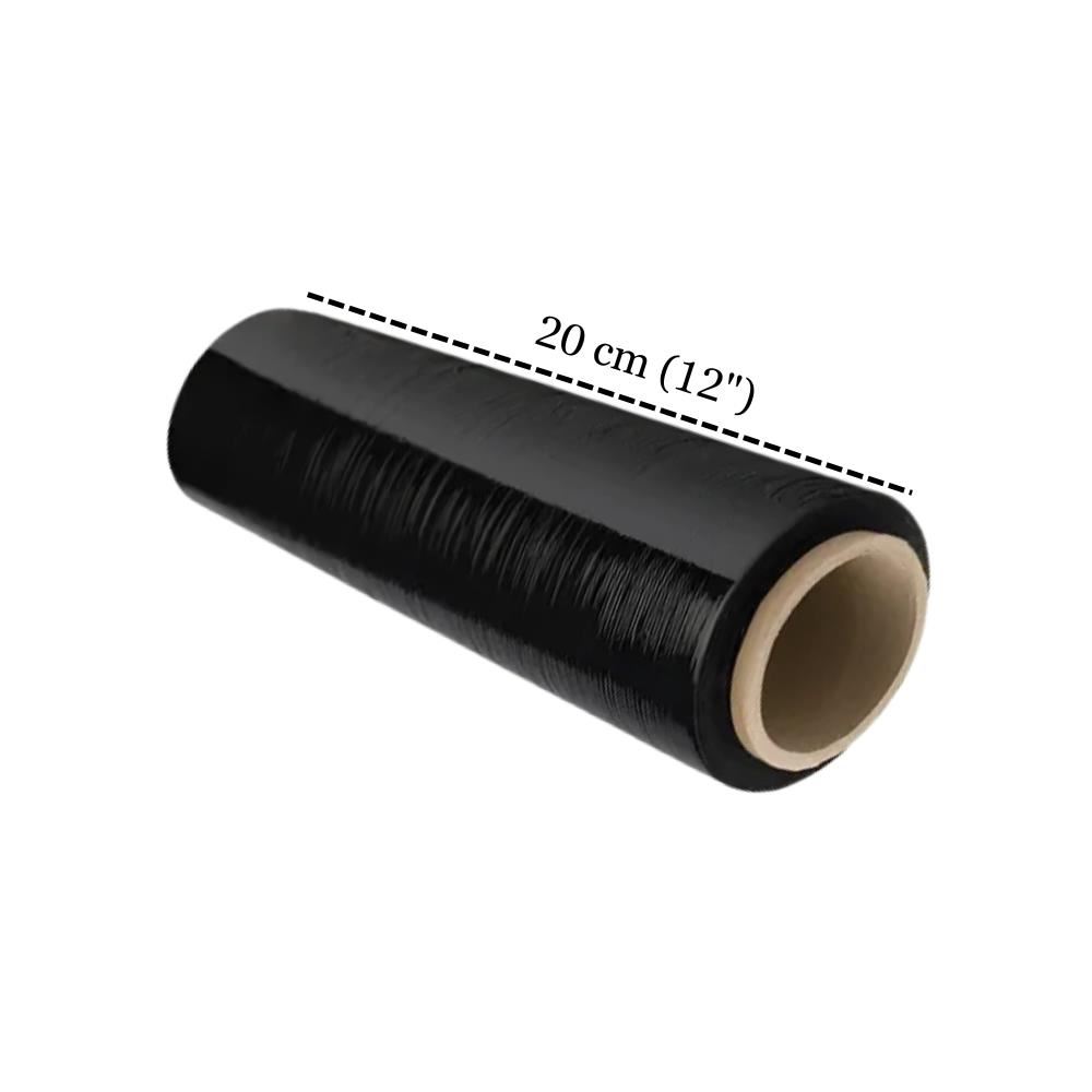 Stretch Film 12" 30 cm de Espesor 20 Micras 1.6 kg 252 metros Negro